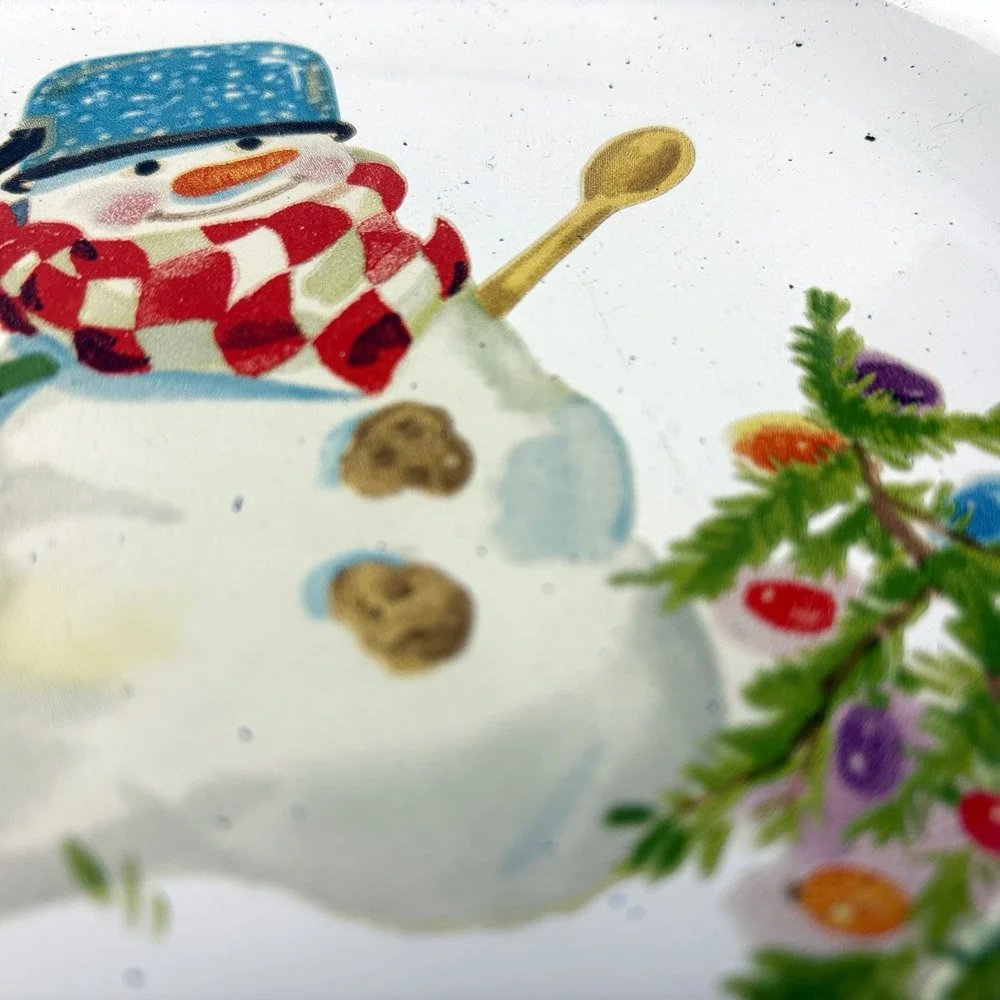 VTG Set of 4 Hallmark Mitford Percy Snowman Pie Cookie Salad Plate Bowl‎ 10.5